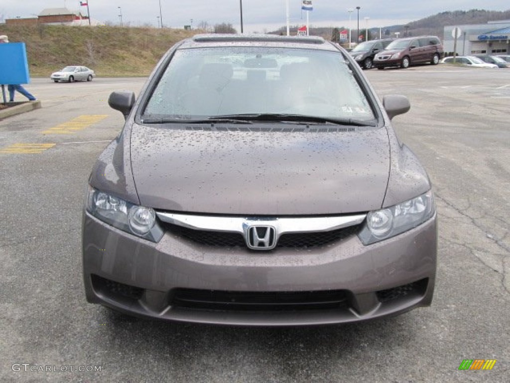 2010 Civic EX Sedan - Urban Titanium Metallic / Beige photo #10