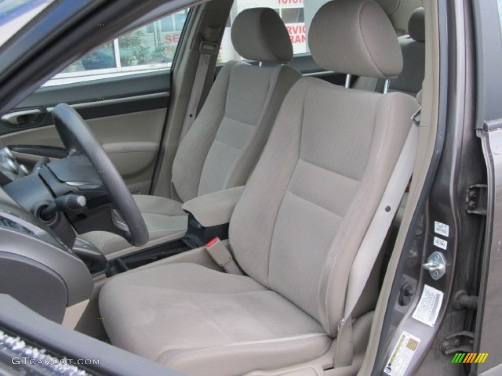 2010 Civic EX Sedan - Urban Titanium Metallic / Beige photo #15