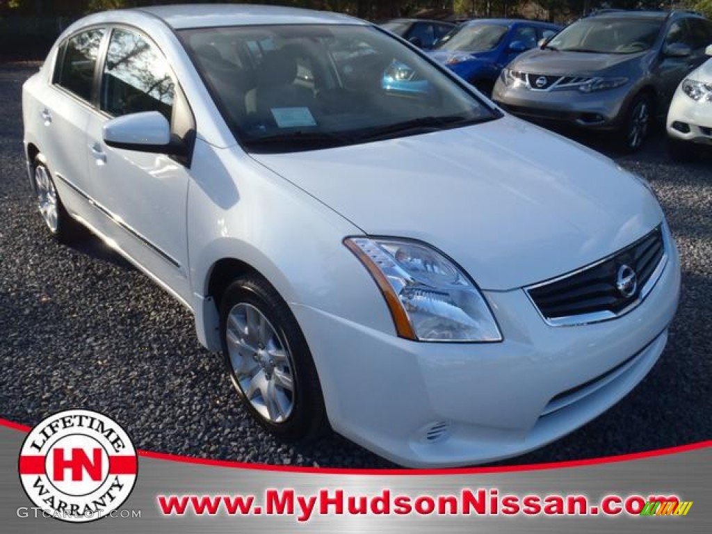 2012 Sentra 2.0 S - Aspen White / Charcoal photo #1