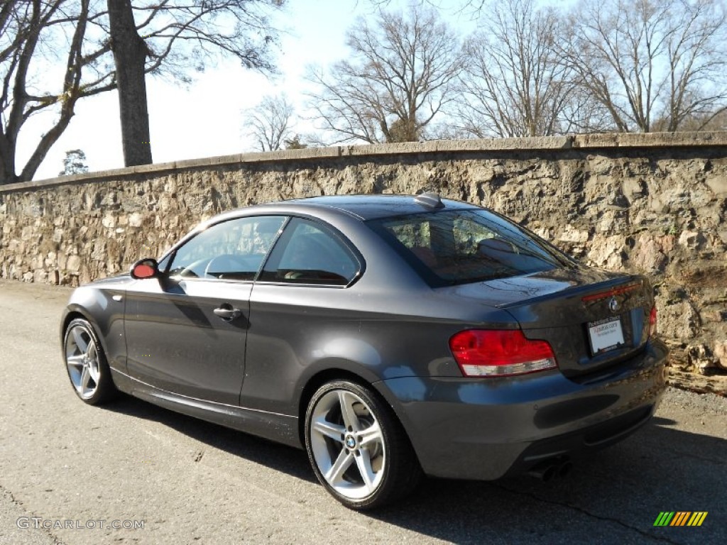 2008 1 Series 135i Coupe - Sparkling Graphite Metallic / Coral Red photo #4