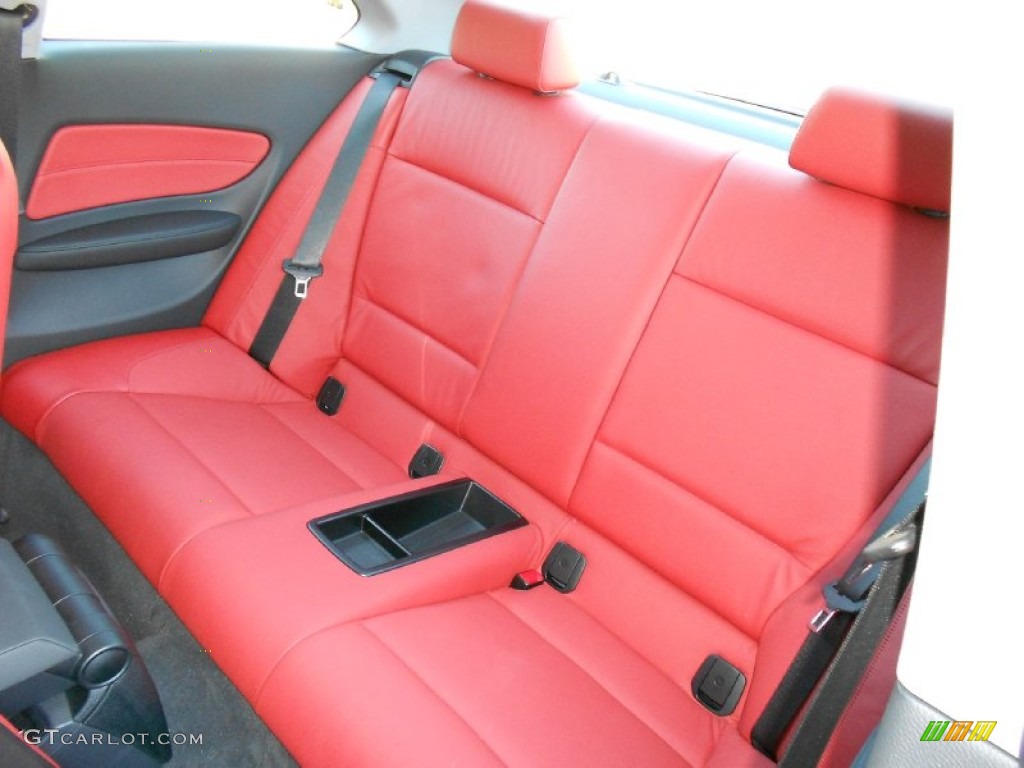 Coral Red Interior 2008 BMW 1 Series 135i Coupe Photo #58838641