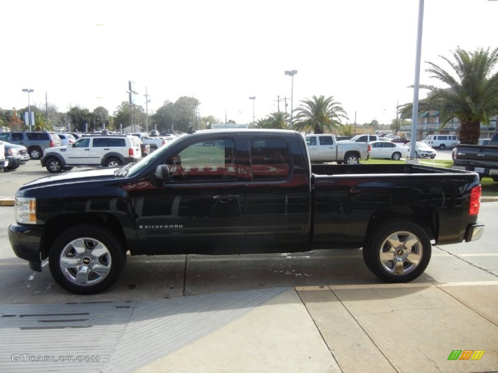 2009 Silverado 1500 LT Extended Cab - Black Granite Metallic / Light Titanium photo #5