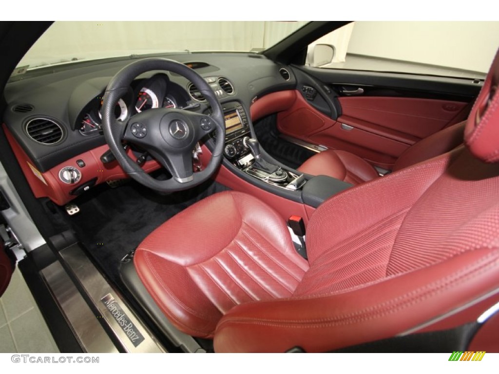 Red Interior 2009 Mercedes-Benz SL 550 Silver Arrow Edition Roadster Photo #58839419