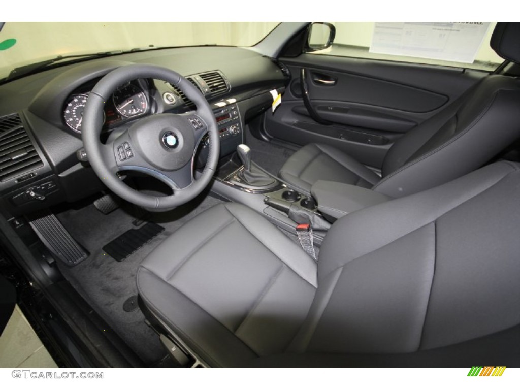 2012 1 Series 128i Coupe - Jet Black / Black photo #9