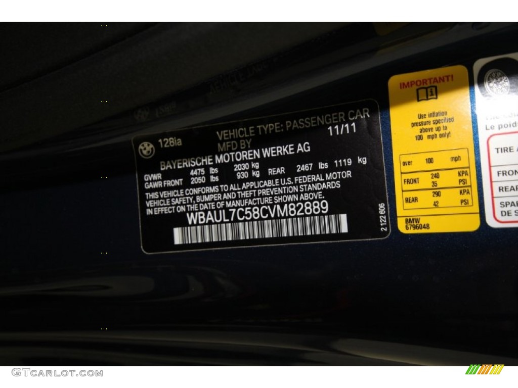 2012 1 Series 128i Convertible - Deep Sea Blue Metallic / Oyster photo #9