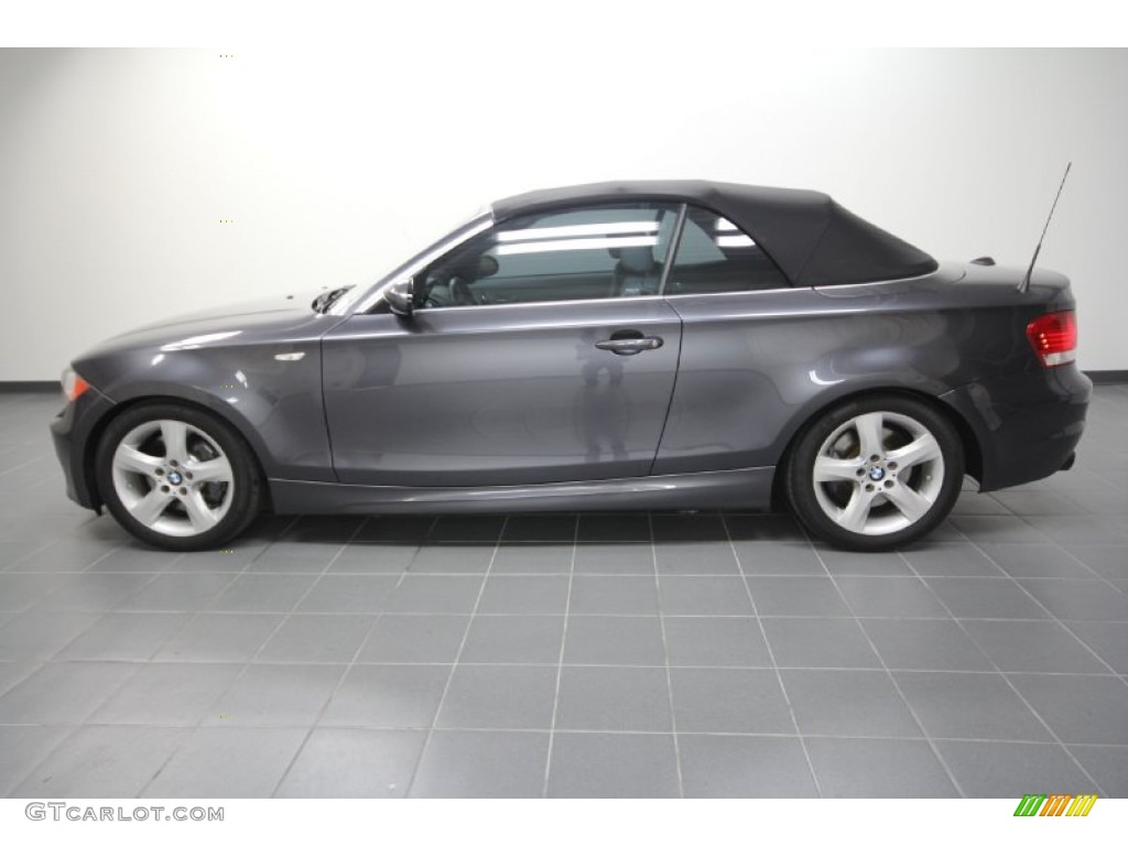 2008 1 Series 135i Convertible - Sparkling Graphite Metallic / Grey photo #2