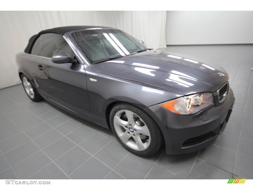 2008 1 Series 135i Convertible - Sparkling Graphite Metallic / Grey photo #5