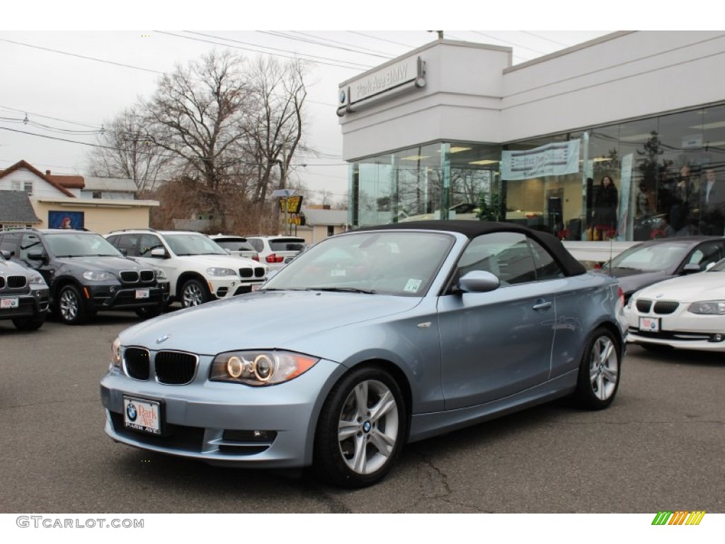 2009 1 Series 128i Convertible - Blue Water Metallic / Taupe photo #1
