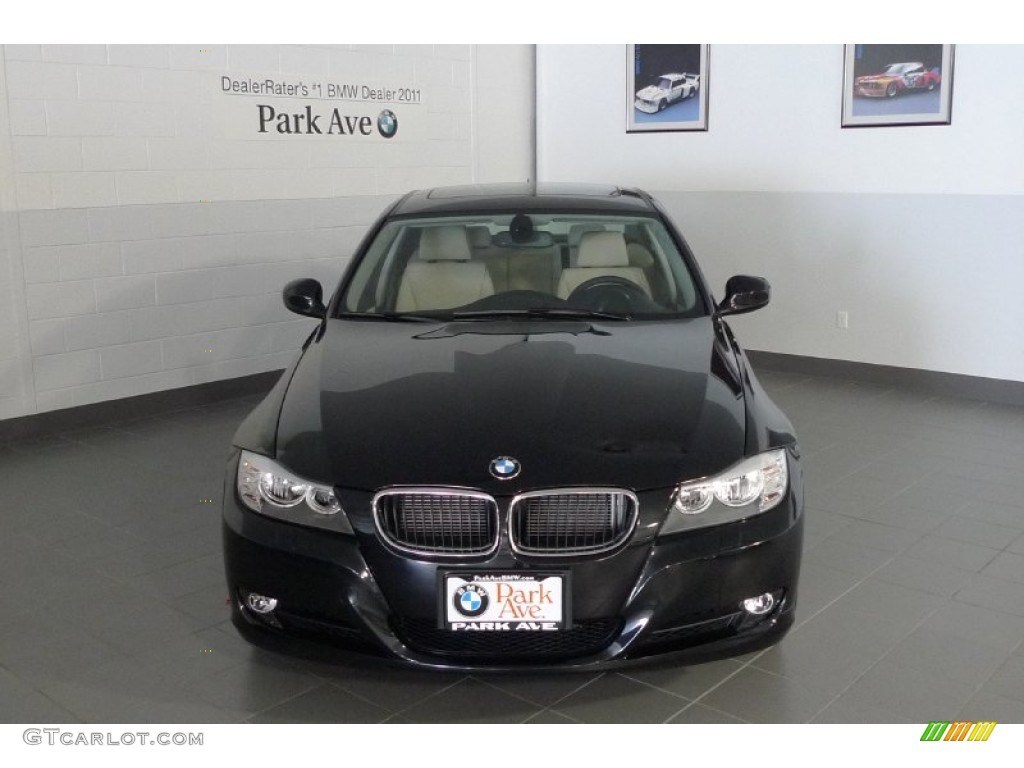 2011 3 Series 328i xDrive Sedan - Black Sapphire Metallic / Oyster/Black Dakota Leather photo #1