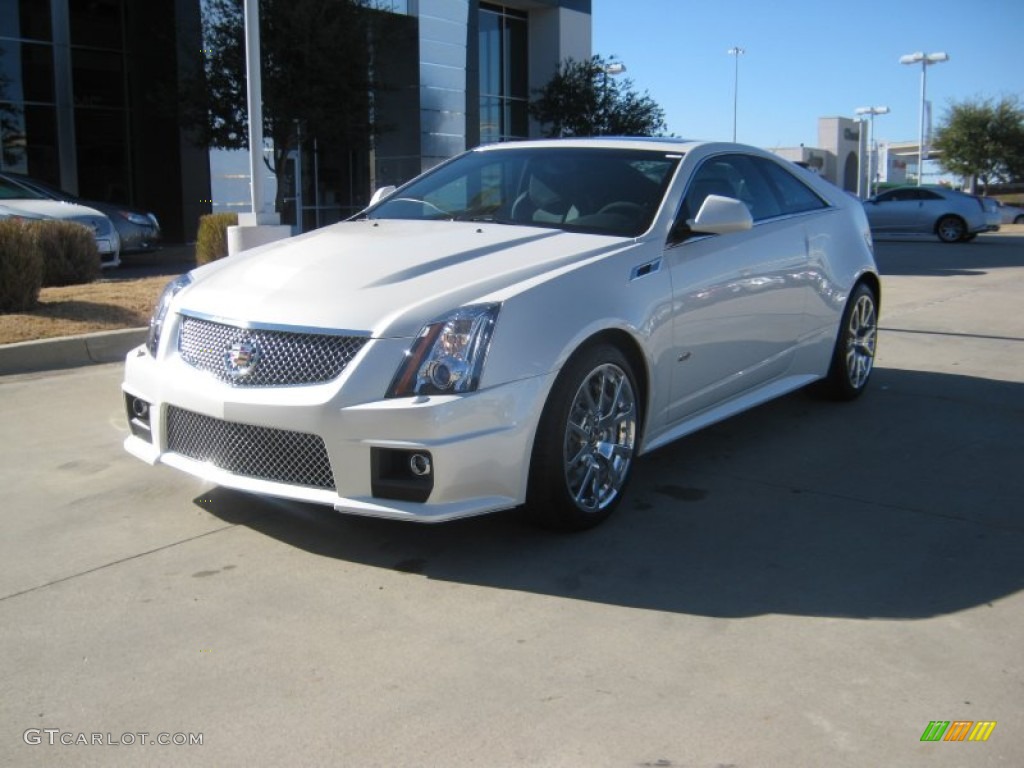 2012 CTS -V Coupe - White Diamond Tricoat / Ebony/Ebony photo #1