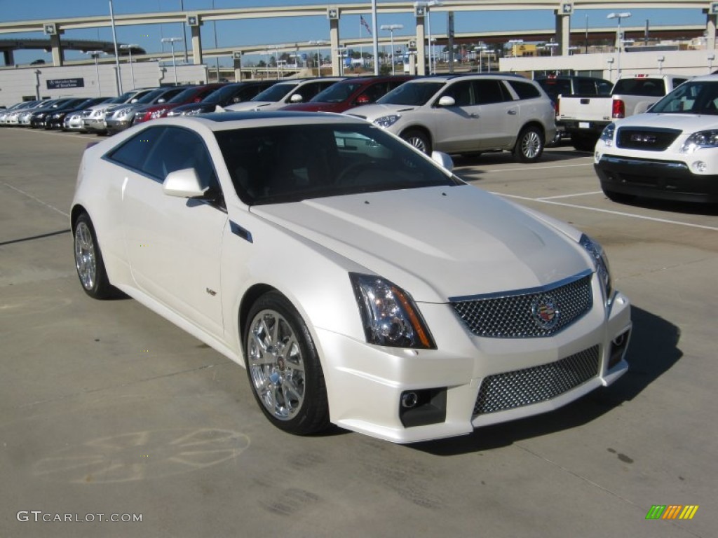 White Diamond Tricoat 2012 Cadillac CTS -V Coupe Exterior Photo #58847891