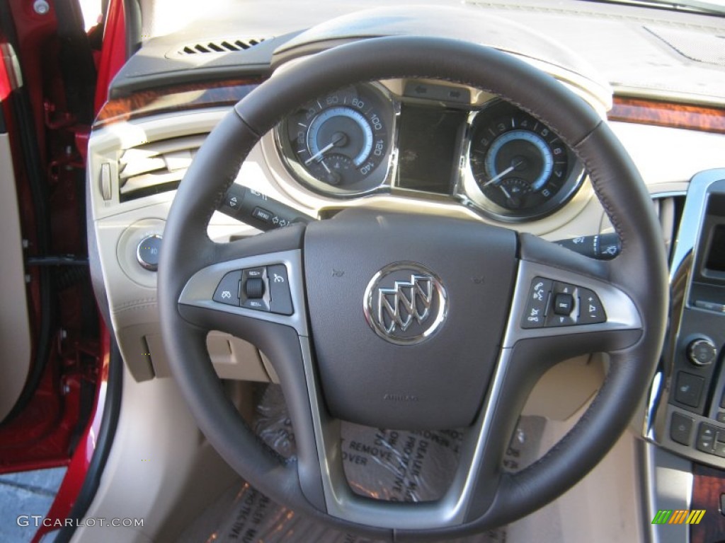 2012 Buick LaCrosse FWD Cashmere Steering Wheel Photo #58848077