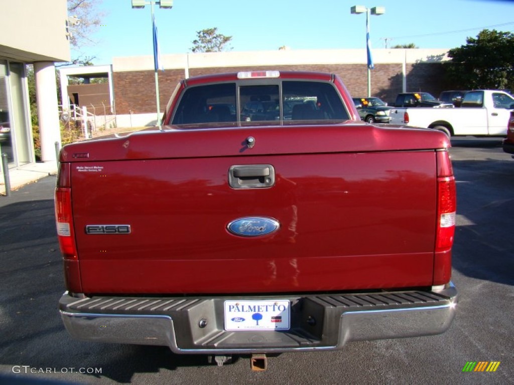 2006 F150 XLT SuperCrew - Dark Toreador Red Metallic / Medium/Dark Flint photo #7