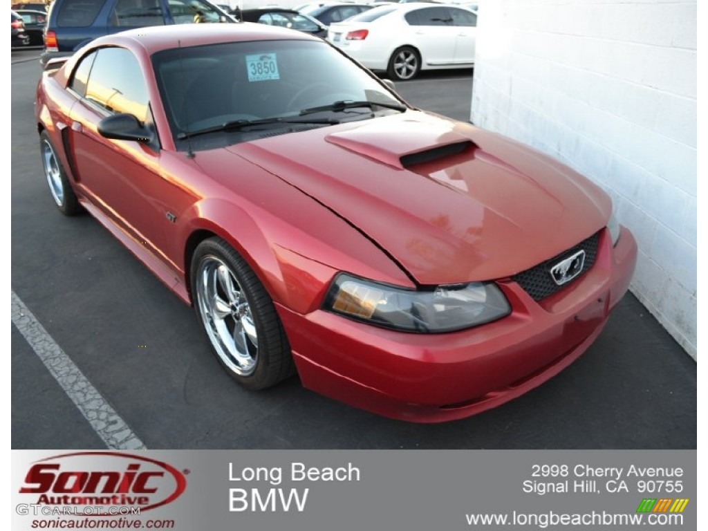 2001 Mustang GT Coupe - Laser Red Metallic / Dark Charcoal photo #4