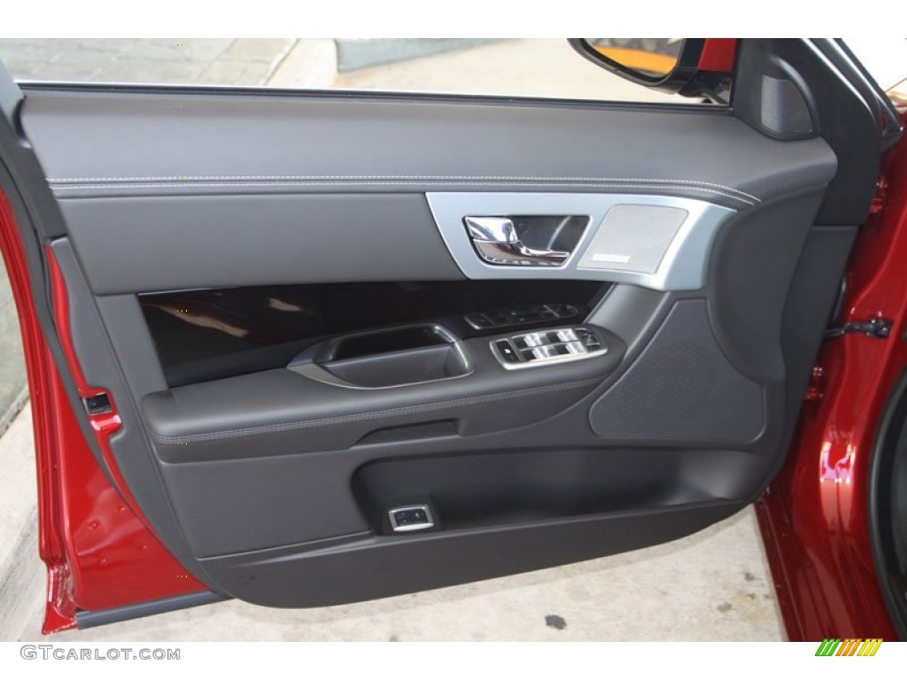 2012 Jaguar XF Portfolio Warm Charcoal/Warm Charcoal Door Panel Photo #58851197