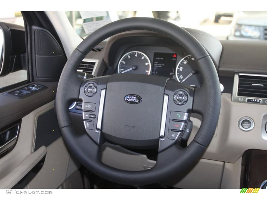 2012 Land Rover Range Rover Sport HSE LUX Almond/Nutmeg Steering Wheel Photo #58851372