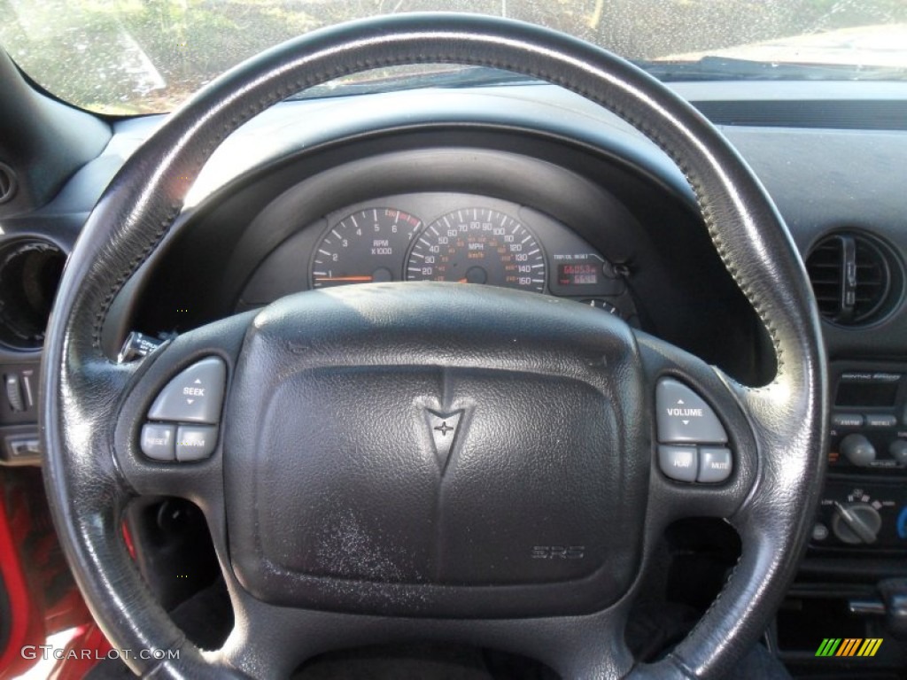 2000 Pontiac Firebird Formula Coupe Ebony Steering Wheel Photo #58855969