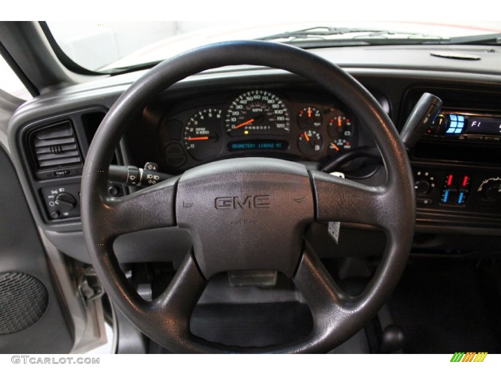 2006 GMC Sierra 1500 Regular Cab 4x4 Dark Pewter Steering Wheel Photo #58858000