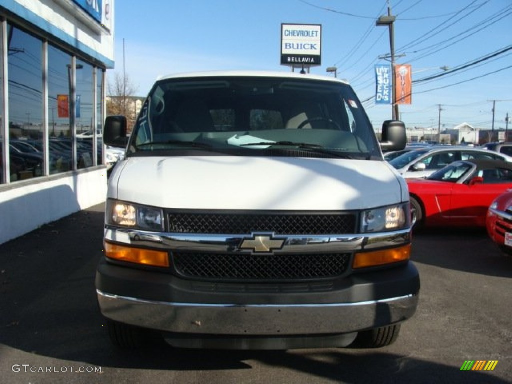 2011 Express LT 3500 Extended Passenger Van - Summit White / Neutral photo #2