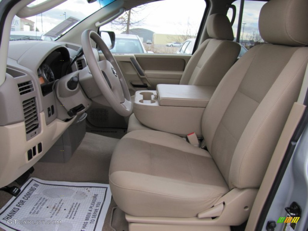 Almond Interior 2008 Nissan Titan XE Crew Cab 4x4 Photo #58860175