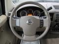 2008 Nissan Titan Almond Interior Steering Wheel Photo