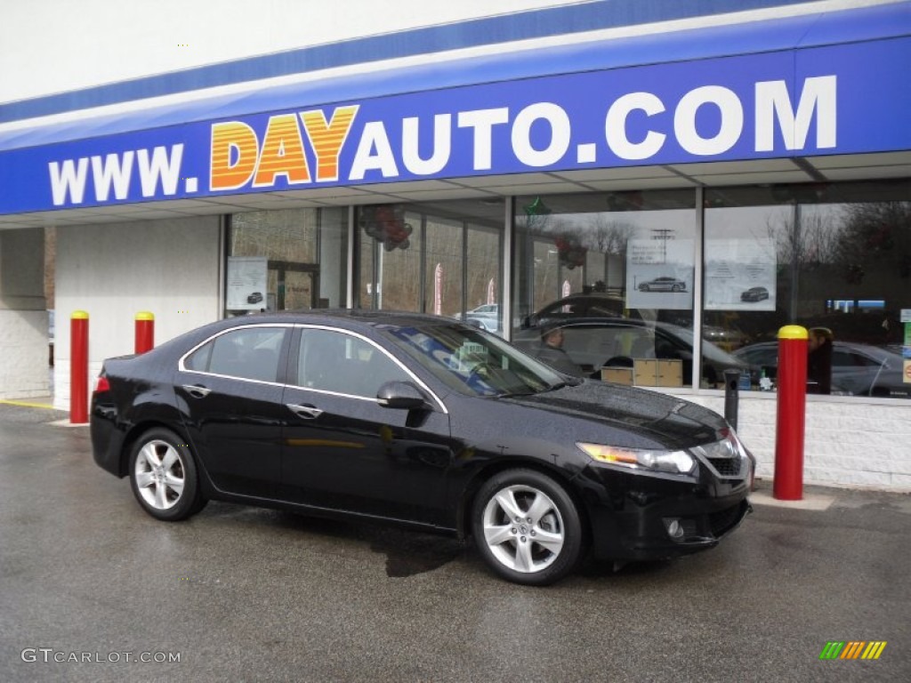 2010 TSX Sedan - Crystal Black Pearl / Ebony photo #1