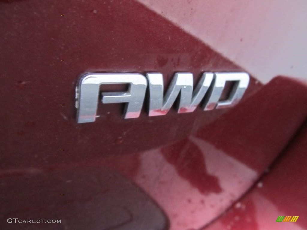 2008 Equinox LS AWD - Deep Ruby Red Metallic / Light Gray photo #9
