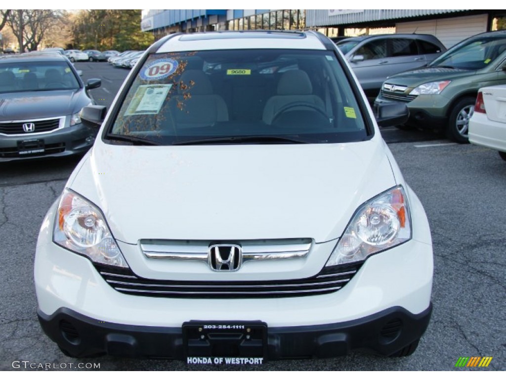 2009 CR-V EX 4WD - Taffeta White / Gray photo #2