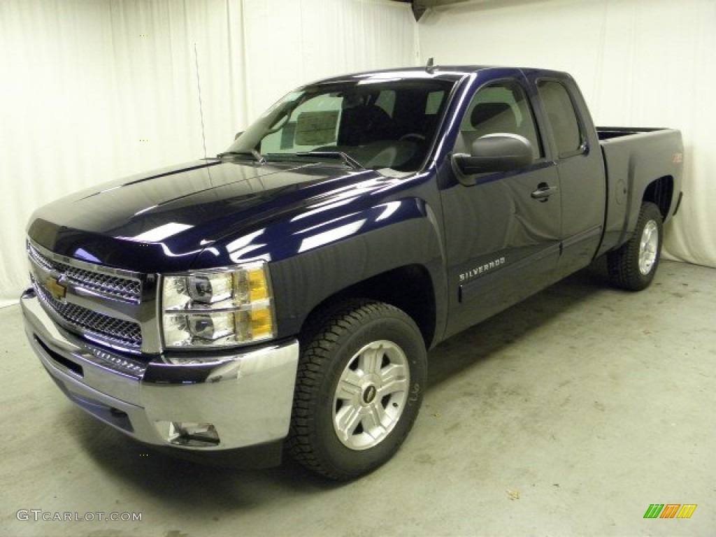 2012 Silverado 1500 LT Extended Cab 4x4 - Imperial Blue Metallic / Ebony photo #3