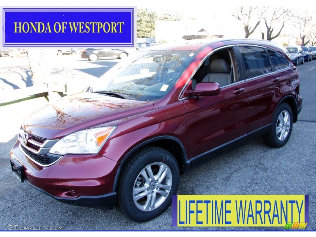 2010 CR-V EX-L AWD - Tango Red Pearl / Gray photo #1