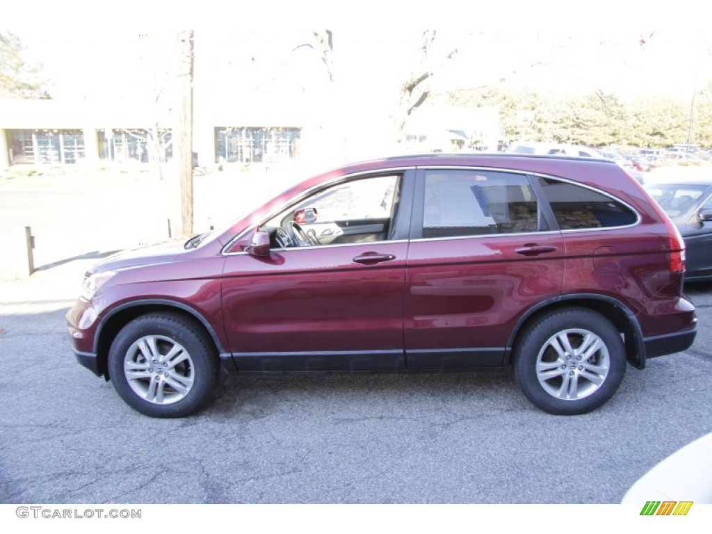 2010 CR-V EX-L AWD - Tango Red Pearl / Gray photo #11