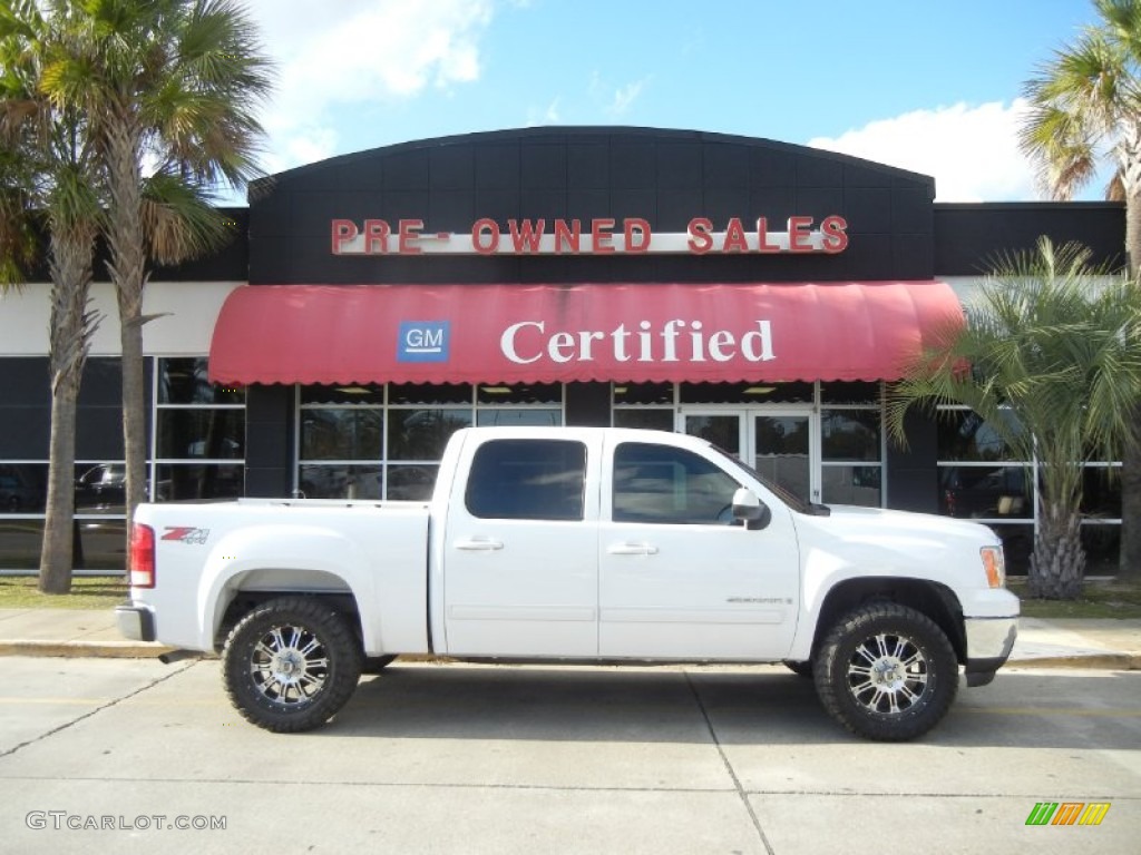 2008 Sierra 1500 SLT Crew Cab 4x4 - Summit White / Ebony photo #1