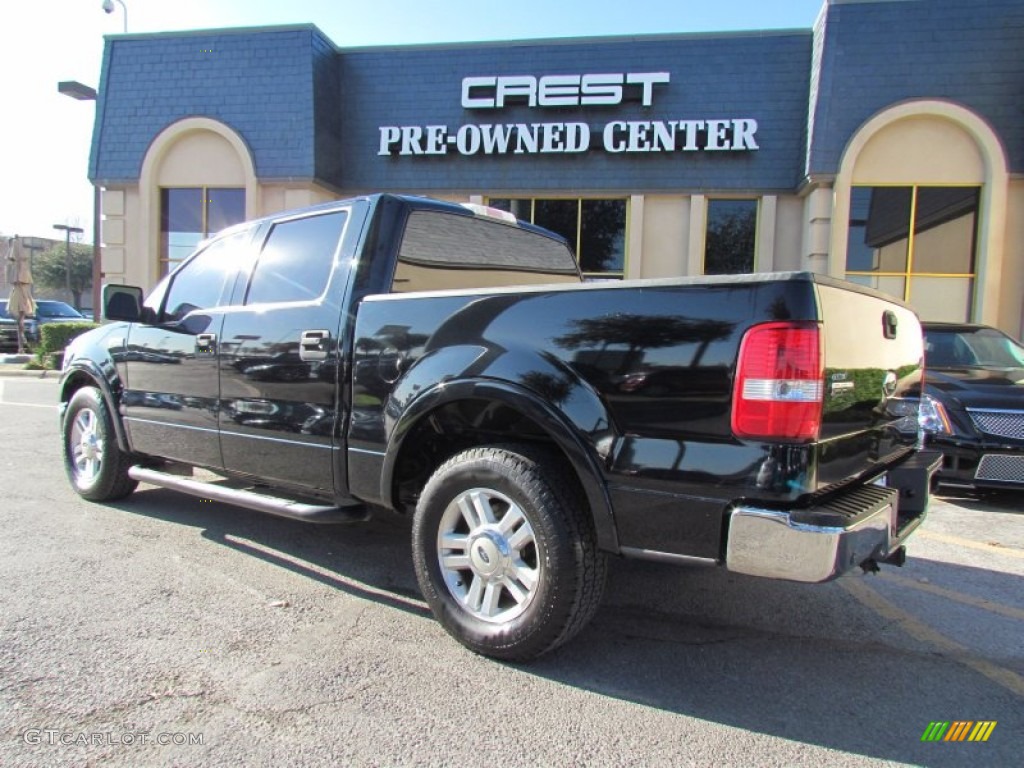 2004 F150 Lariat SuperCrew - Black / Black photo #2