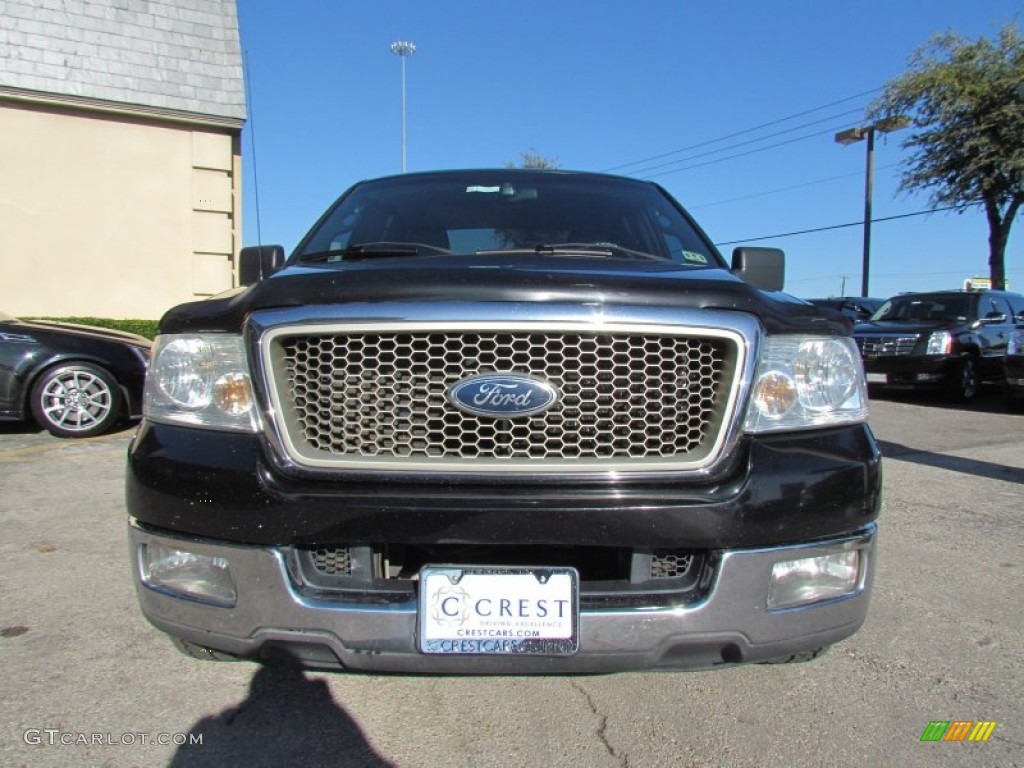 2004 F150 Lariat SuperCrew - Black / Black photo #6