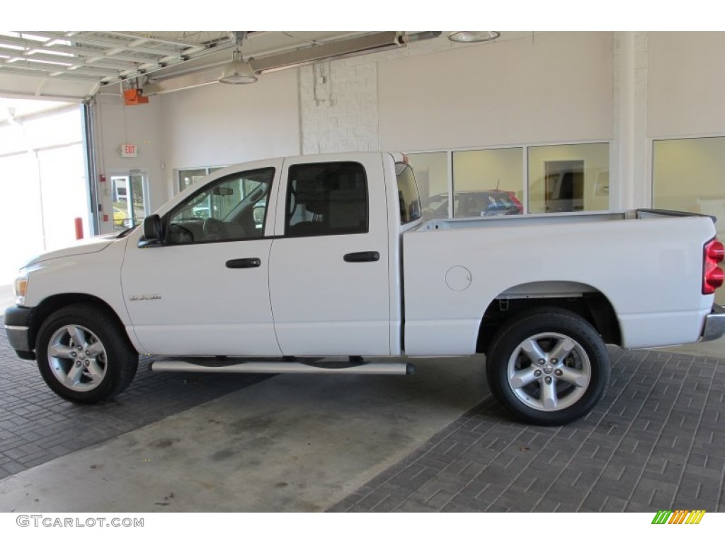 2008 Ram 1500 ST Quad Cab - Bright White / Khaki photo #2