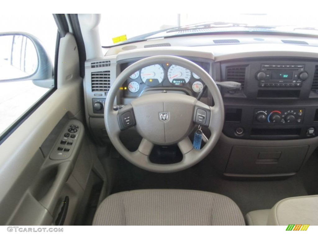 2008 Ram 1500 ST Quad Cab - Bright White / Khaki photo #24