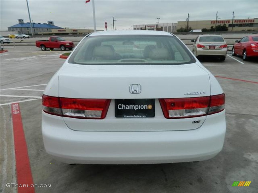 2003 Accord EX V6 Sedan - Taffeta White / Ivory photo #4