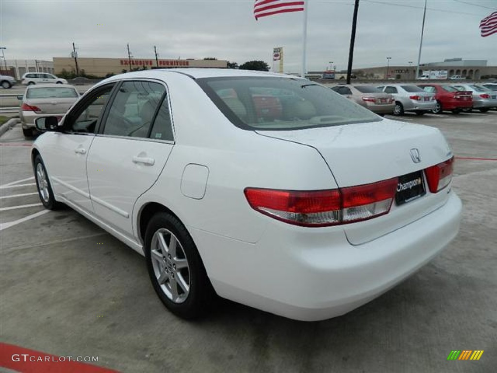 2003 Accord EX V6 Sedan - Taffeta White / Ivory photo #5