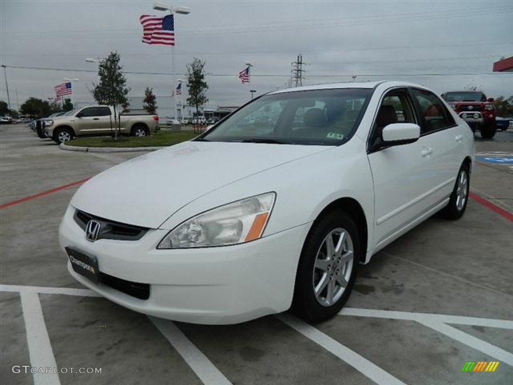 2003 Accord EX V6 Sedan - Taffeta White / Ivory photo #7
