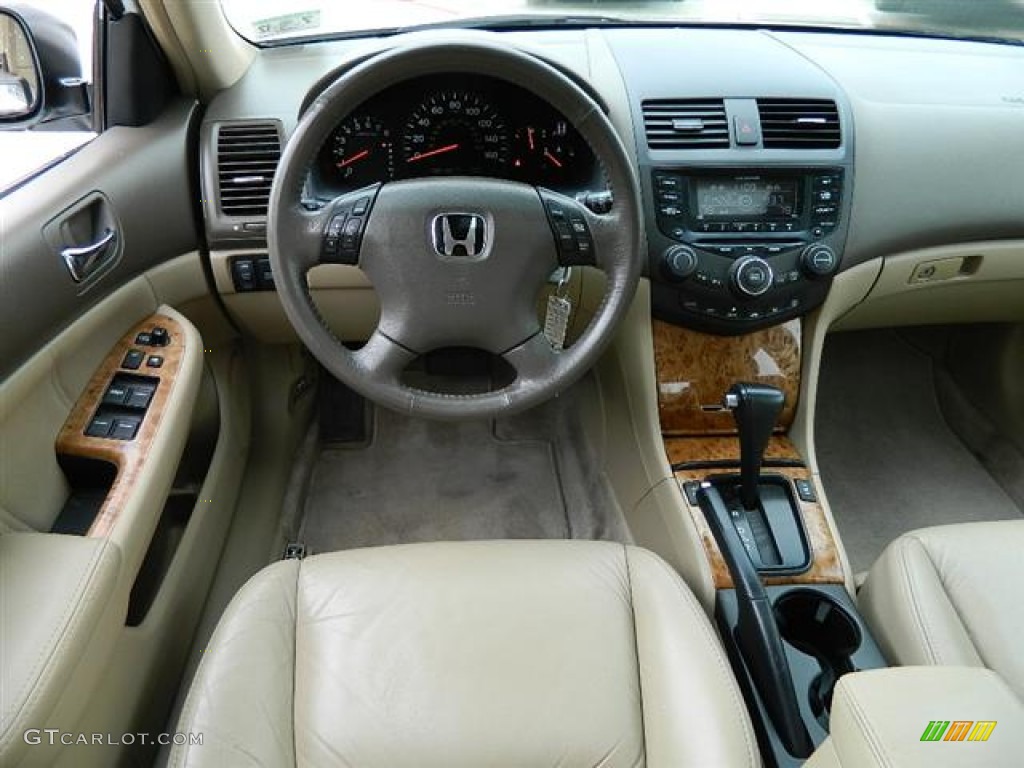 2003 Accord EX V6 Sedan - Taffeta White / Ivory photo #15
