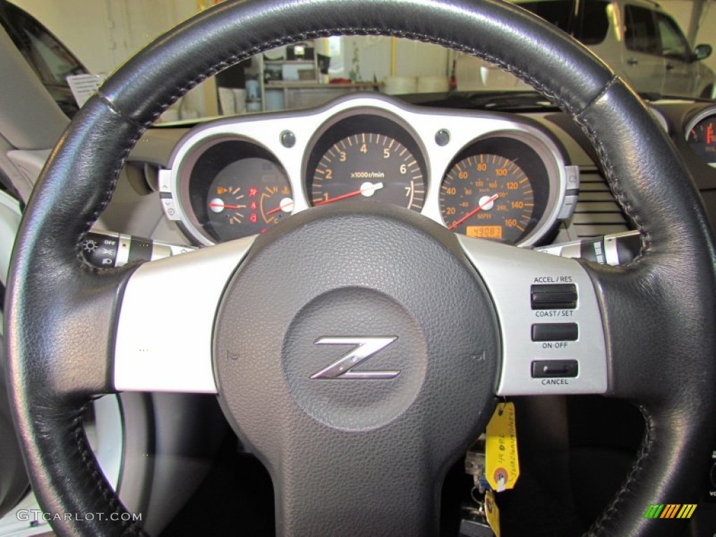2004 Nissan 350Z Touring Roadster Frost Steering Wheel Photo #58866373