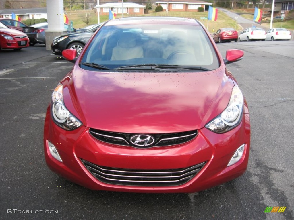 2012 Elantra Limited - Red Allure / Beige photo #3