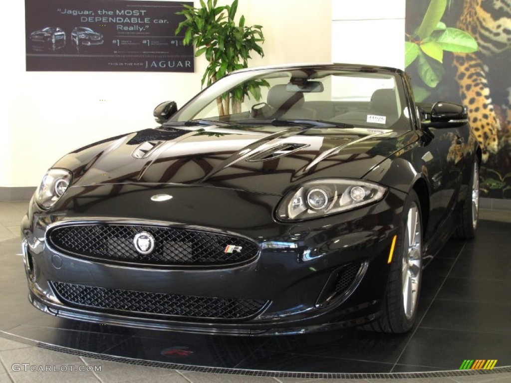Midnight Black 2012 Jaguar XK XKR Convertible Exterior Photo #58869417