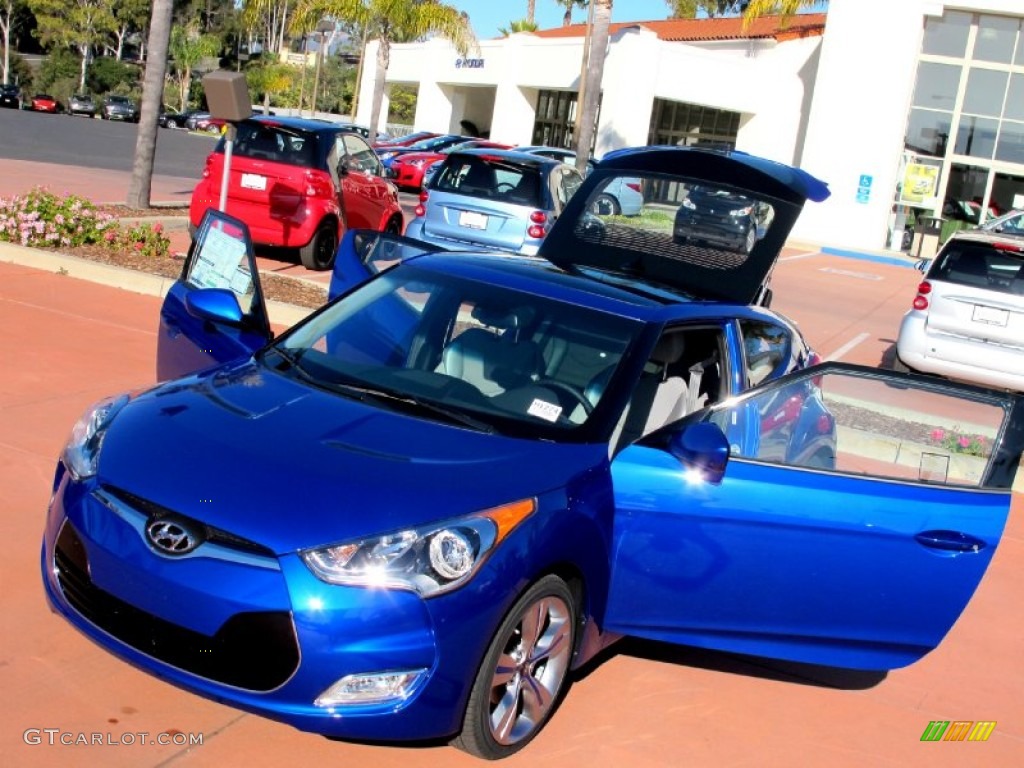 2012 Veloster  - Marathon Blue / Gray photo #4