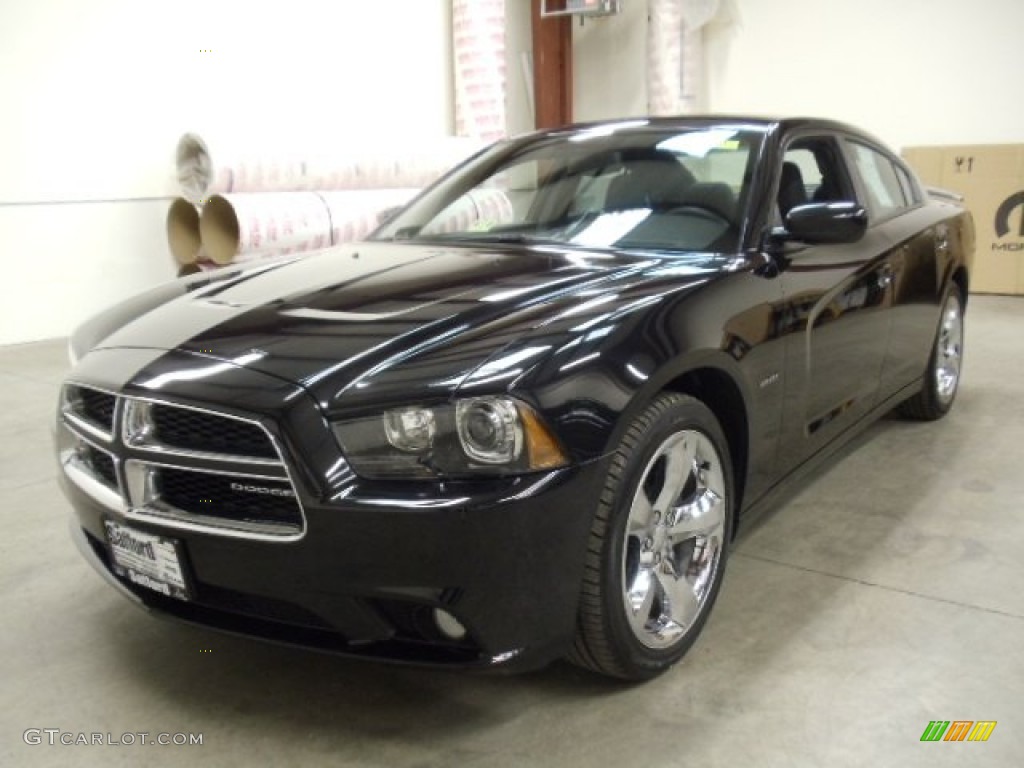 2011 Charger R/T - Brilliant Black Crystal Pearl / Black photo #1