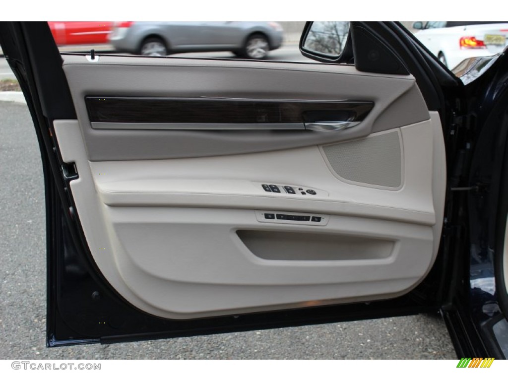 2010 BMW 7 Series 750Li xDrive Sedan Oyster Nappa Leather Door Panel Photo #58874022