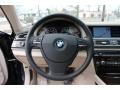 Oyster Nappa Leather Steering Wheel Photo for 2010 BMW 7 Series #58874070