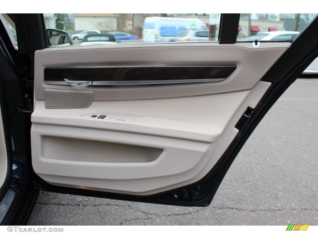 2010 BMW 7 Series 750Li xDrive Sedan Oyster Nappa Leather Door Panel Photo #58874142