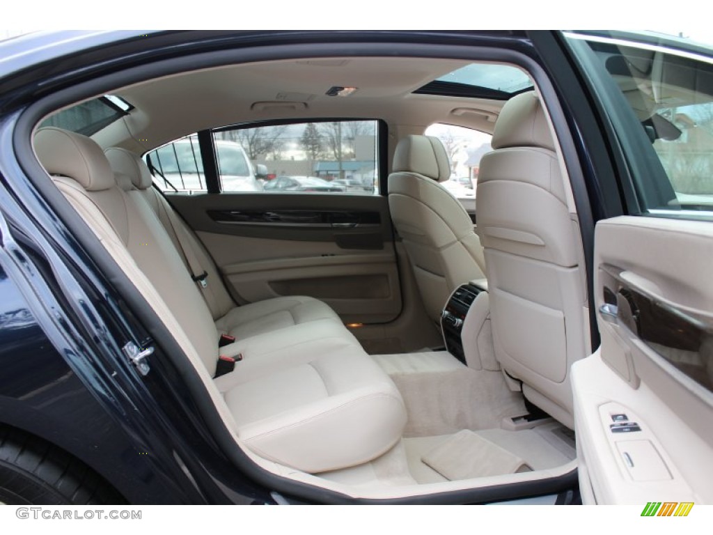 Oyster Nappa Leather Interior 2010 BMW 7 Series 750Li xDrive Sedan Photo #58874151