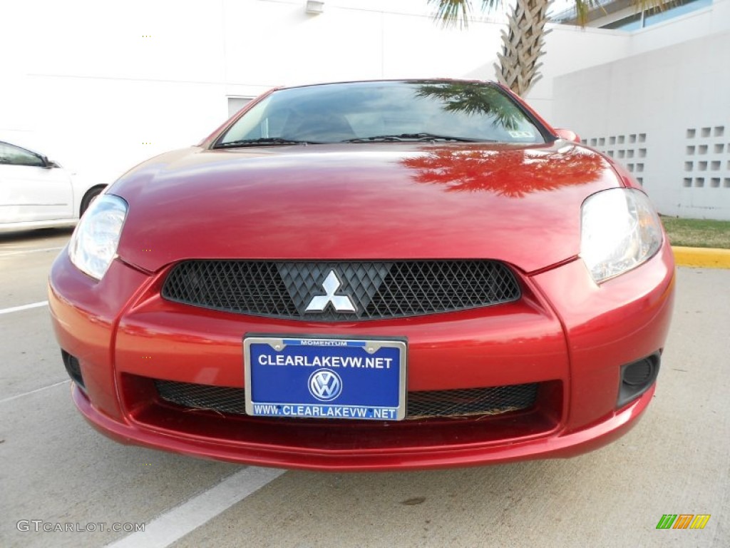 2009 Eclipse GS Coupe - Rave Red Pearl / Dark Charcoal photo #2